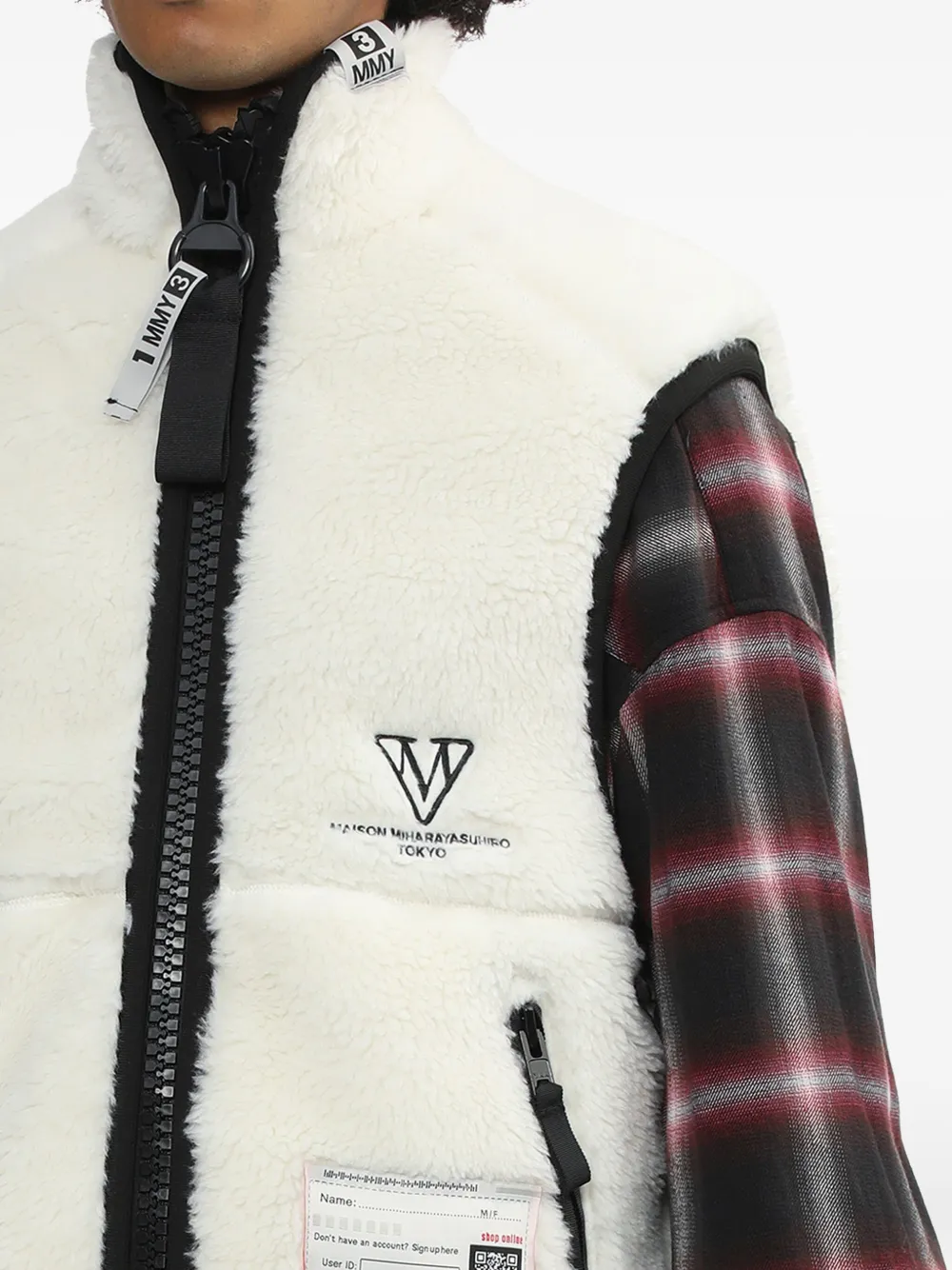 Maison MIHARA YASUHIRO Gilet met geborduurd logo Wit