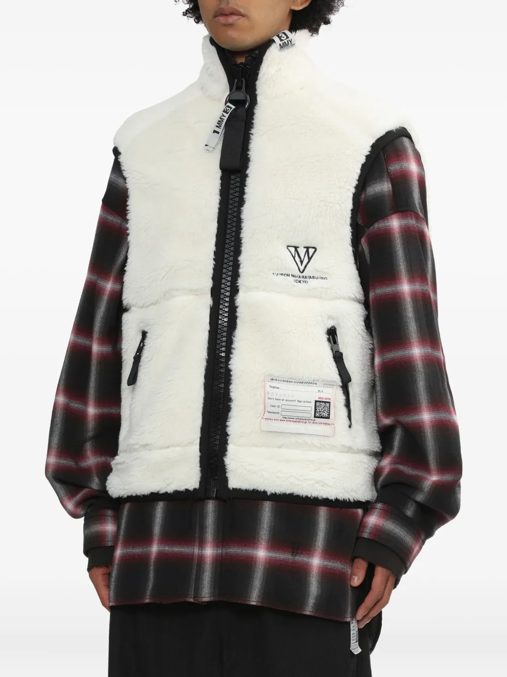 Maison MIHARA YASUHIRO Gilet met geborduurd logo Wit