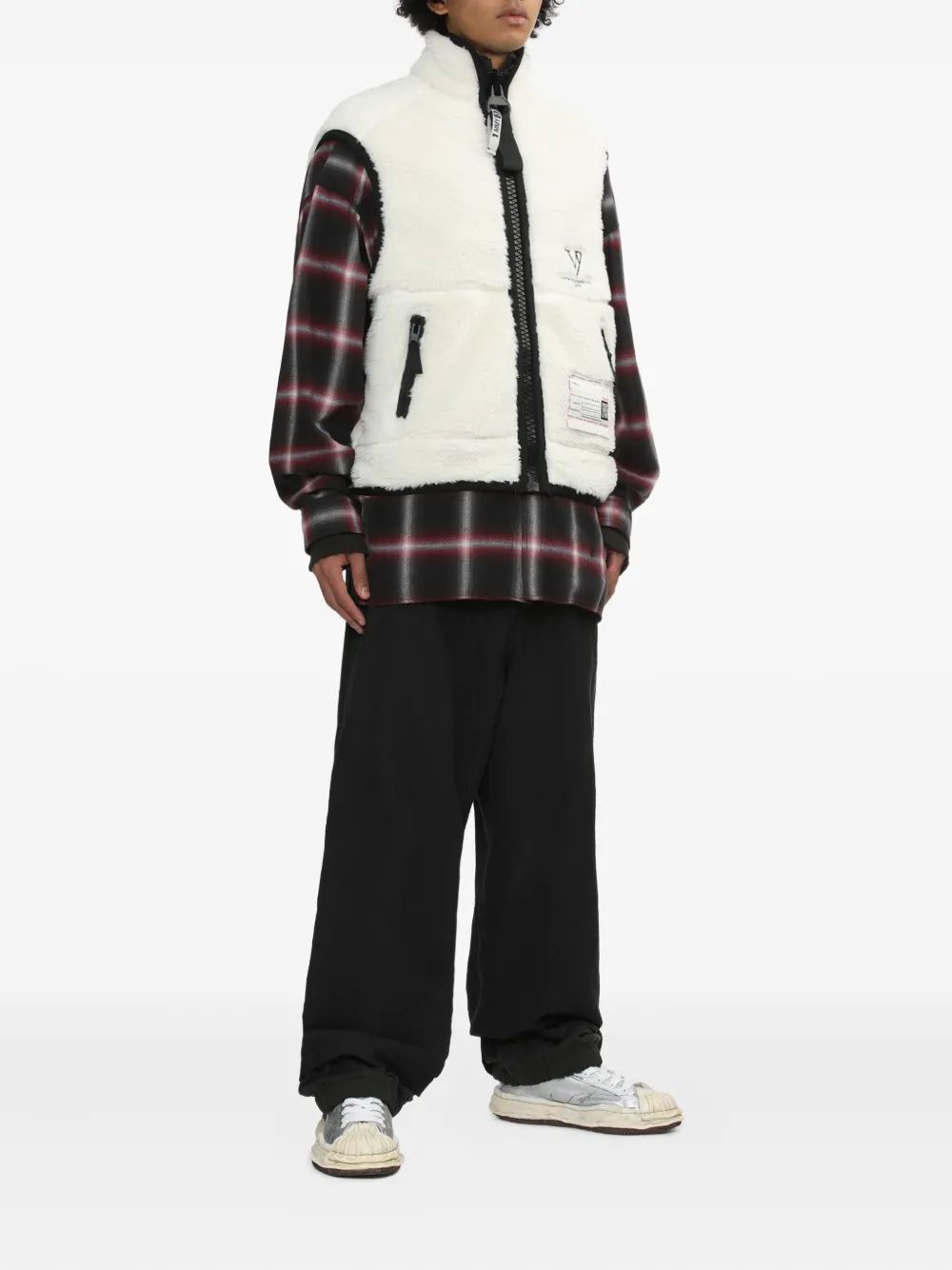 Maison MIHARA YASUHIRO Wollen broek met wijde pijpen - Zwart