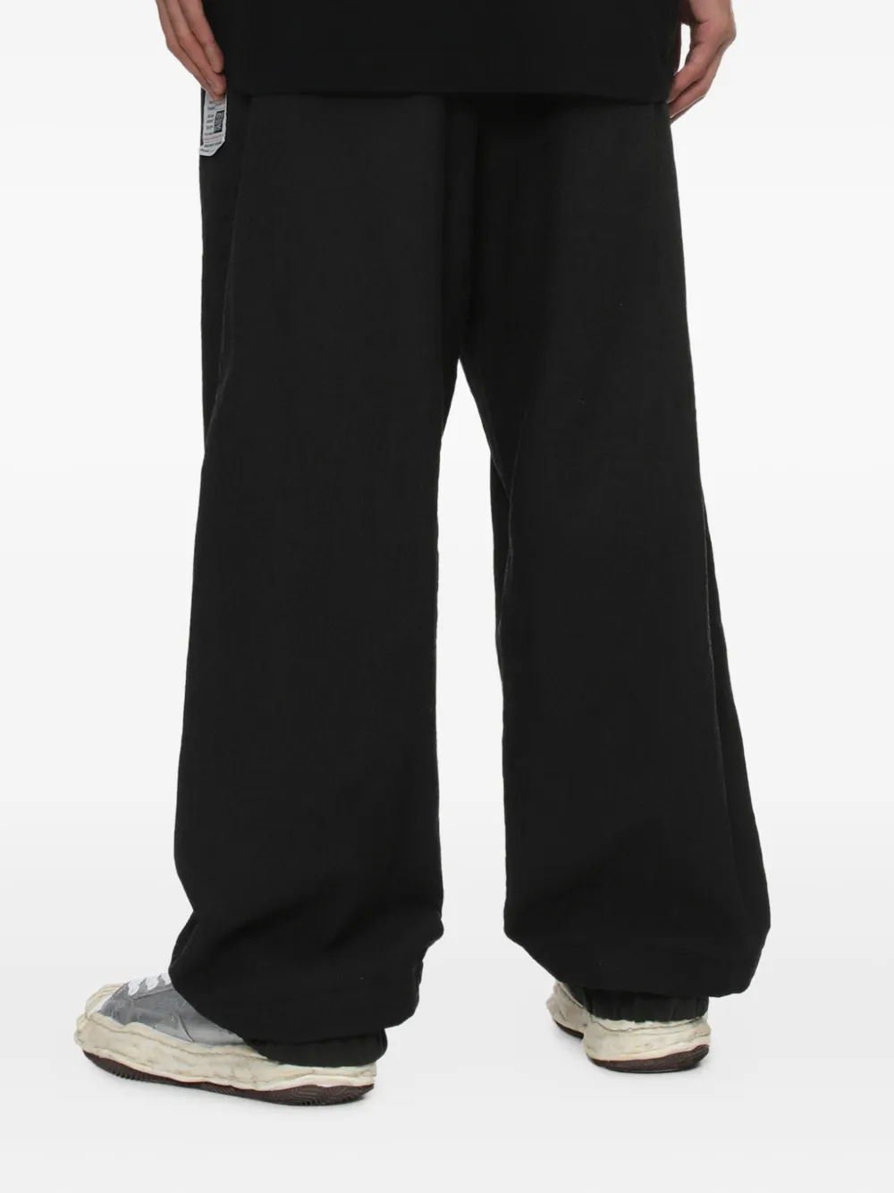 Maison MIHARA YASUHIRO Wollen broek met wijde pijpen Zwart