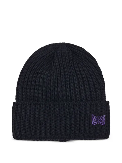 Needles ribbed butterfly beanie