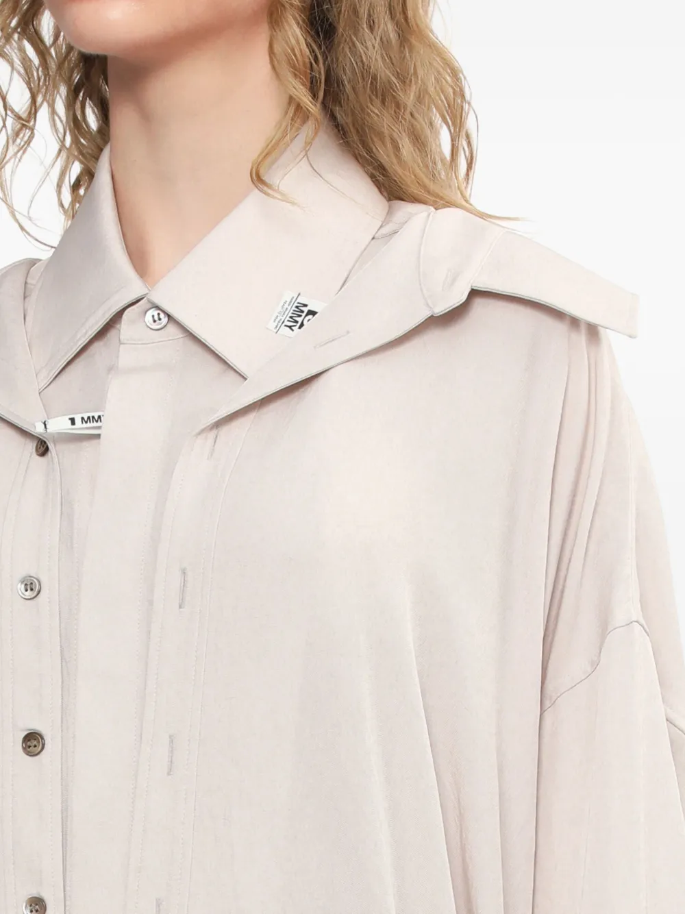 Miharayasuhiro Layered-collars Shirt In Neutral