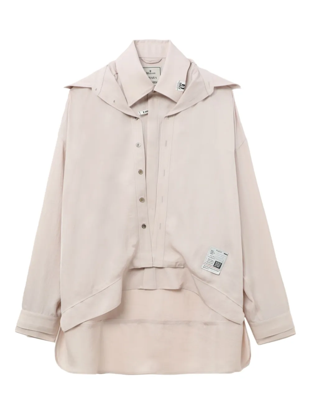 Miharayasuhiro Layered-collars Shirt In Neutral