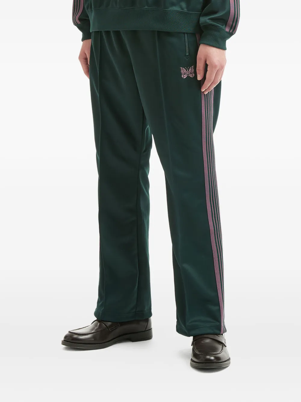 Needles Joggingbroek met zijstreep en vlinder Groen