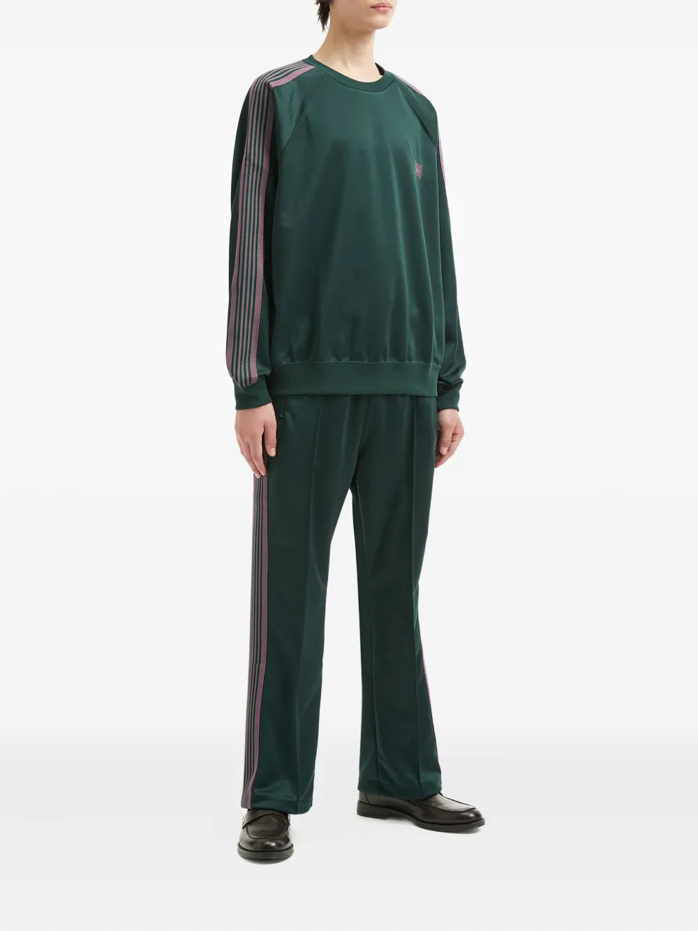 Needles Joggingbroek met zijstreep en vlinder - Groen