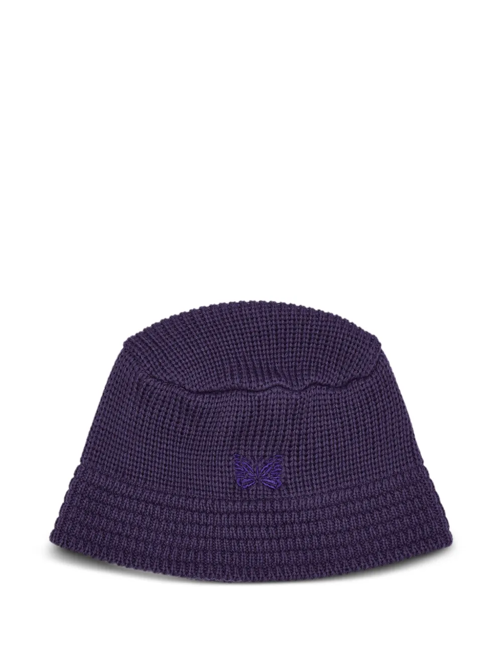 Needles embroidered-butterfly rib-knit bucket hat | Purple | Image 1