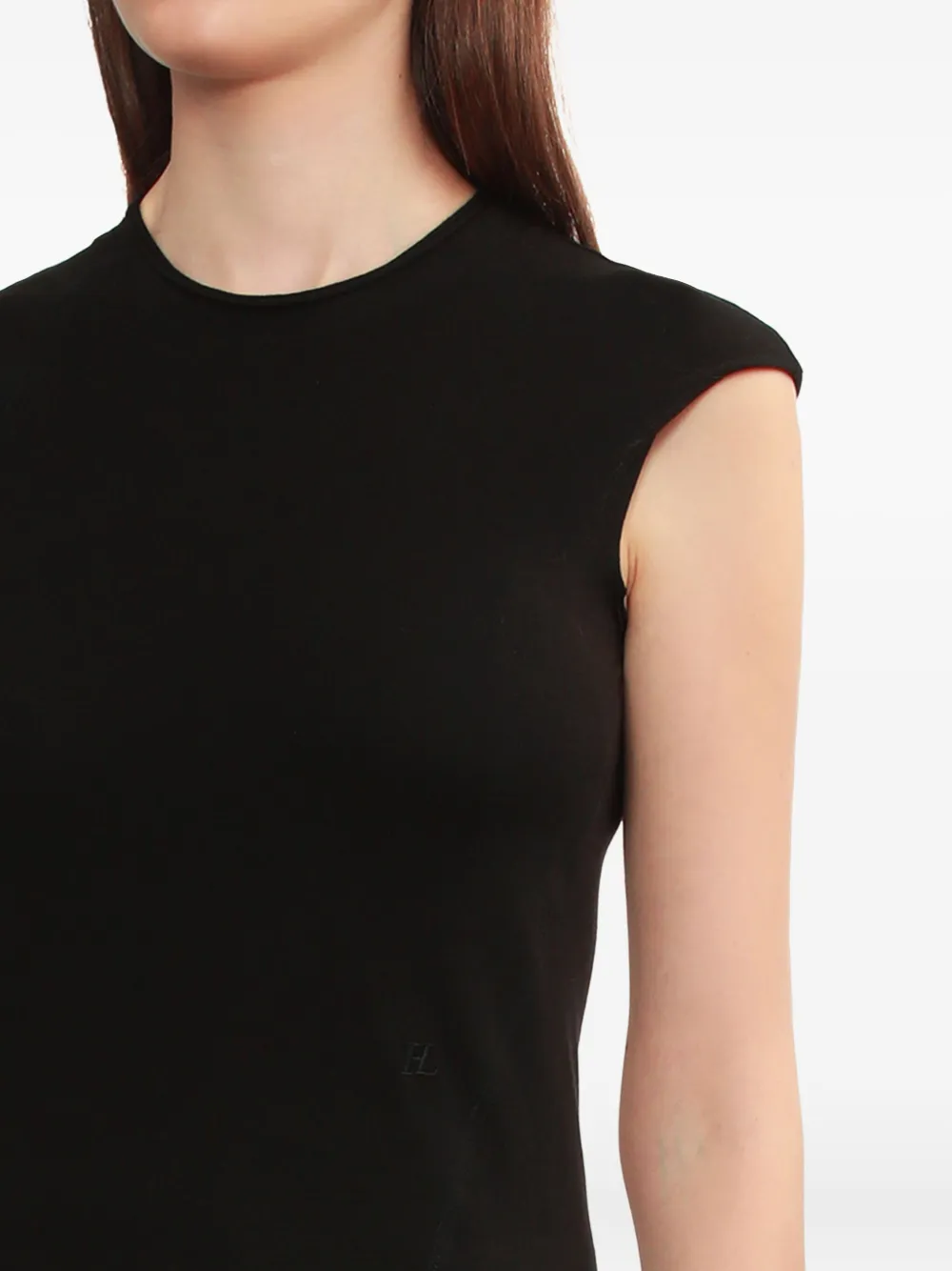 Helmut Lang Asymmetrical-seams Cotton-blend Vest In Black