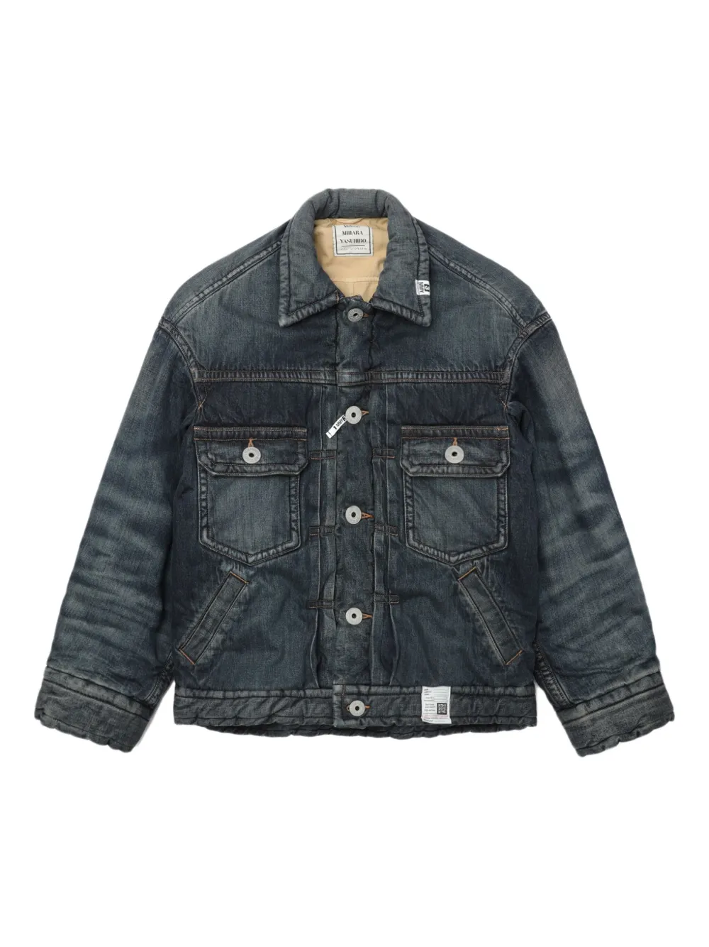 Maison MIHARA YASUHIRO button-fastening padded denim jacket | Blue | Image 1