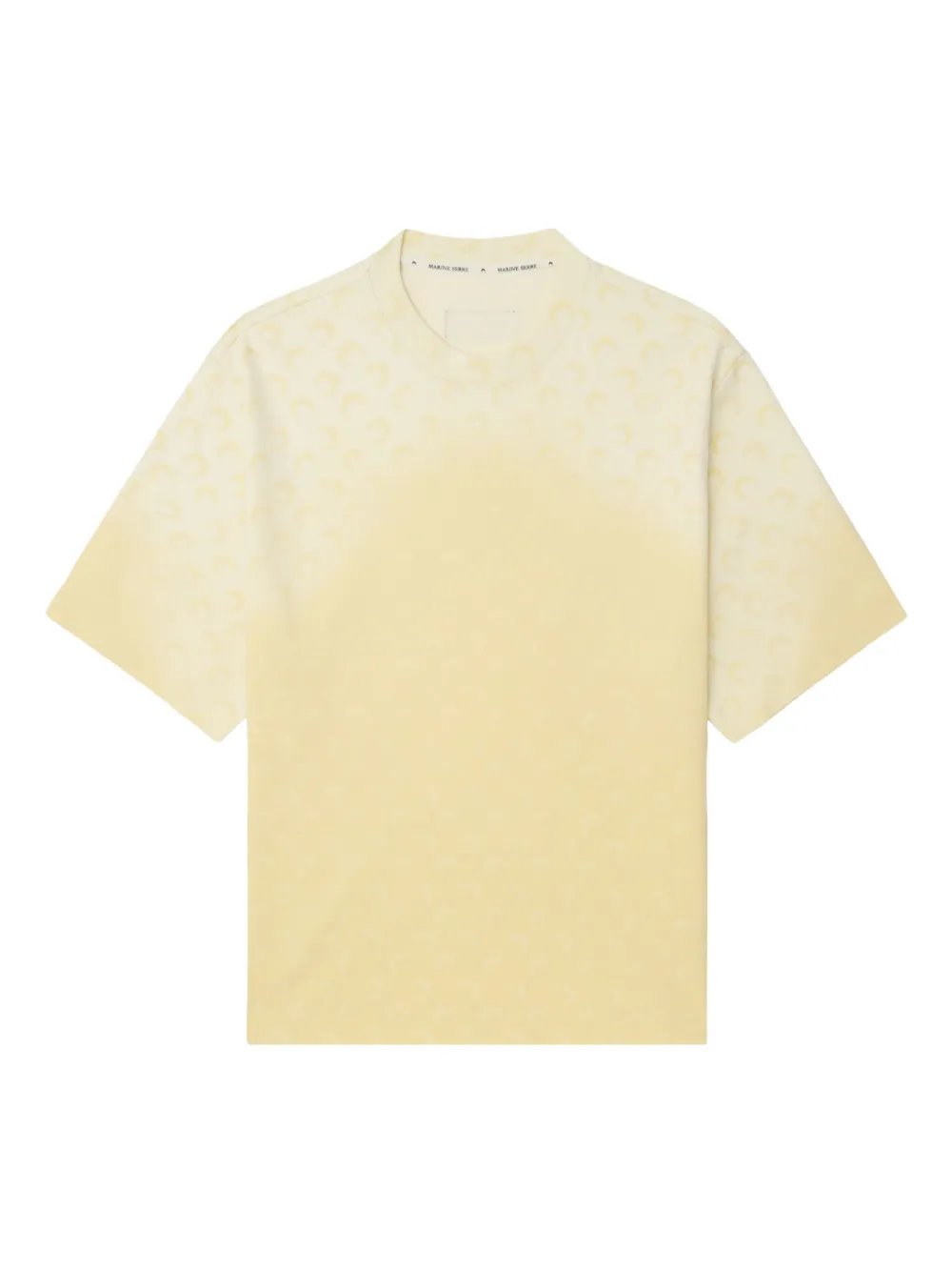Marine Serre moon-print T-shirt - イエロー Marine Serre moon-print T-shirt - イエロー