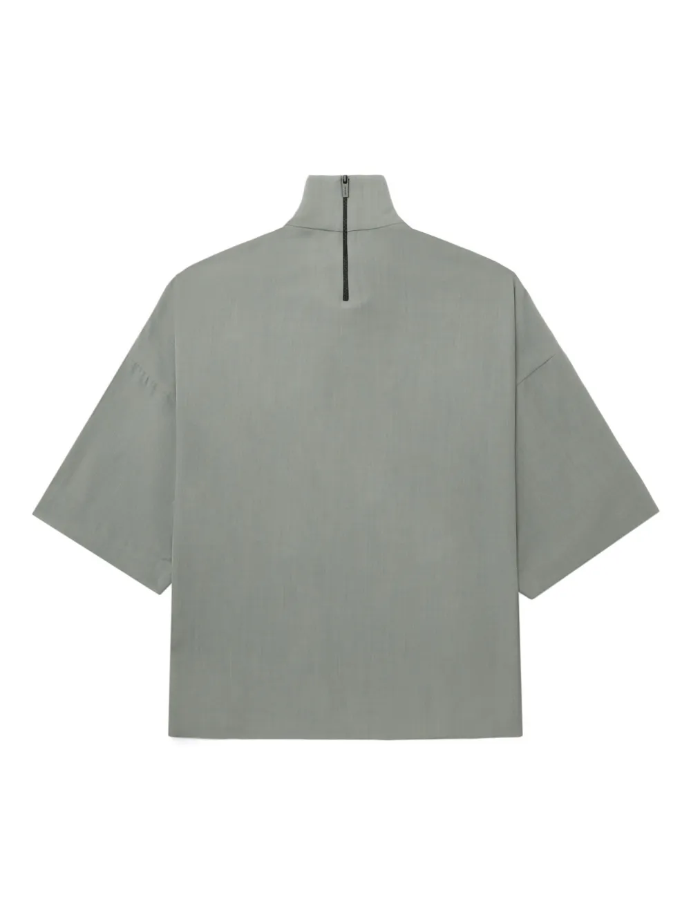 Fear Of God High-neck Short-sleeve T-shirt In Blue