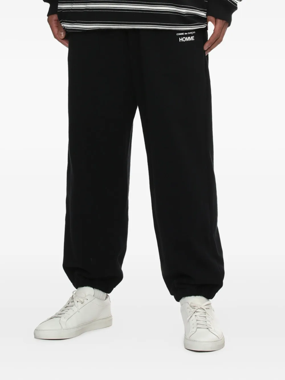 Comme Des Garçons Homme Deux Logo-print Track Pants In Black