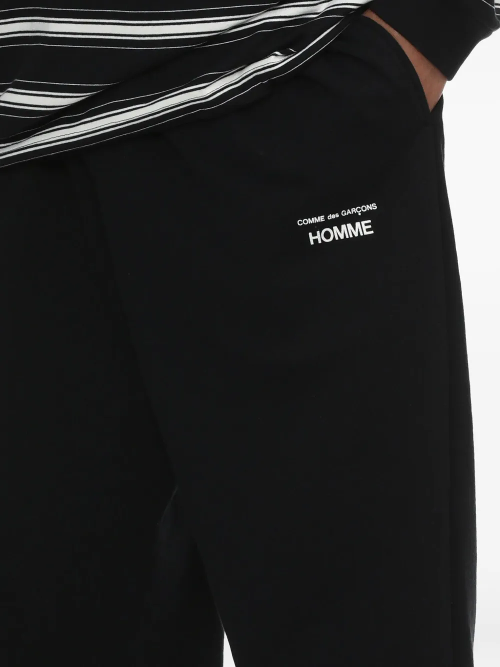 Comme Des Garçons Homme Deux Logo-print Track Pants In Black