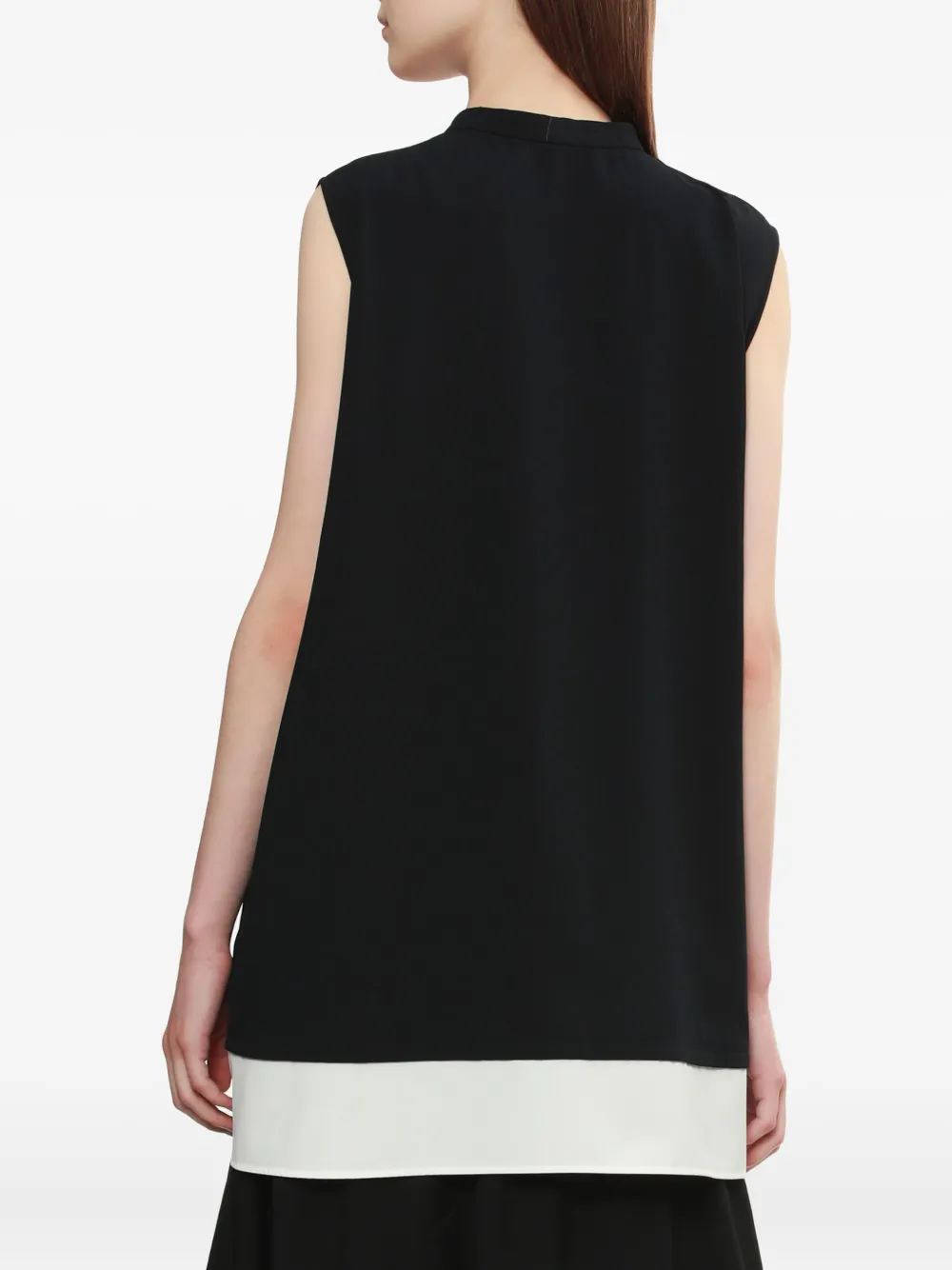 Enföld Button-front Sleeveless Shirt In Black
