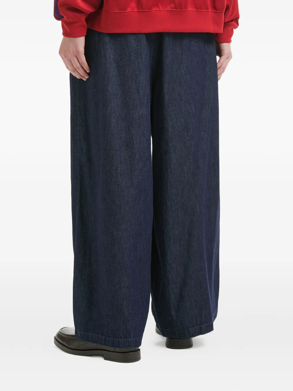 Needles Panelled Drawstring Jeans In Blue