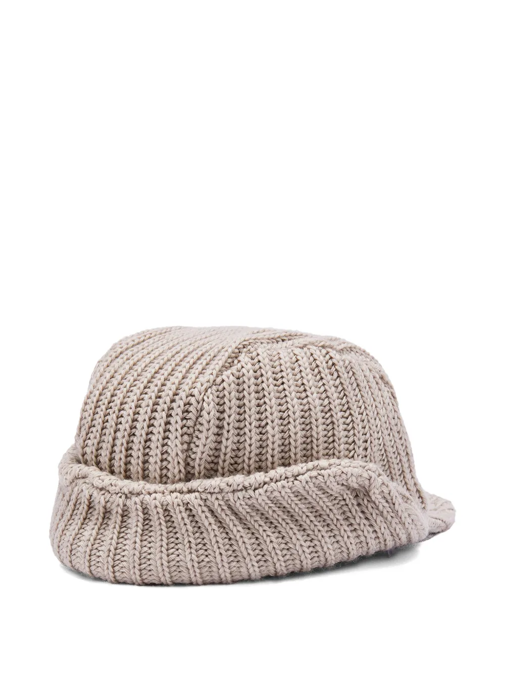 Needles logo-embroidered ribbed hat - Beige
