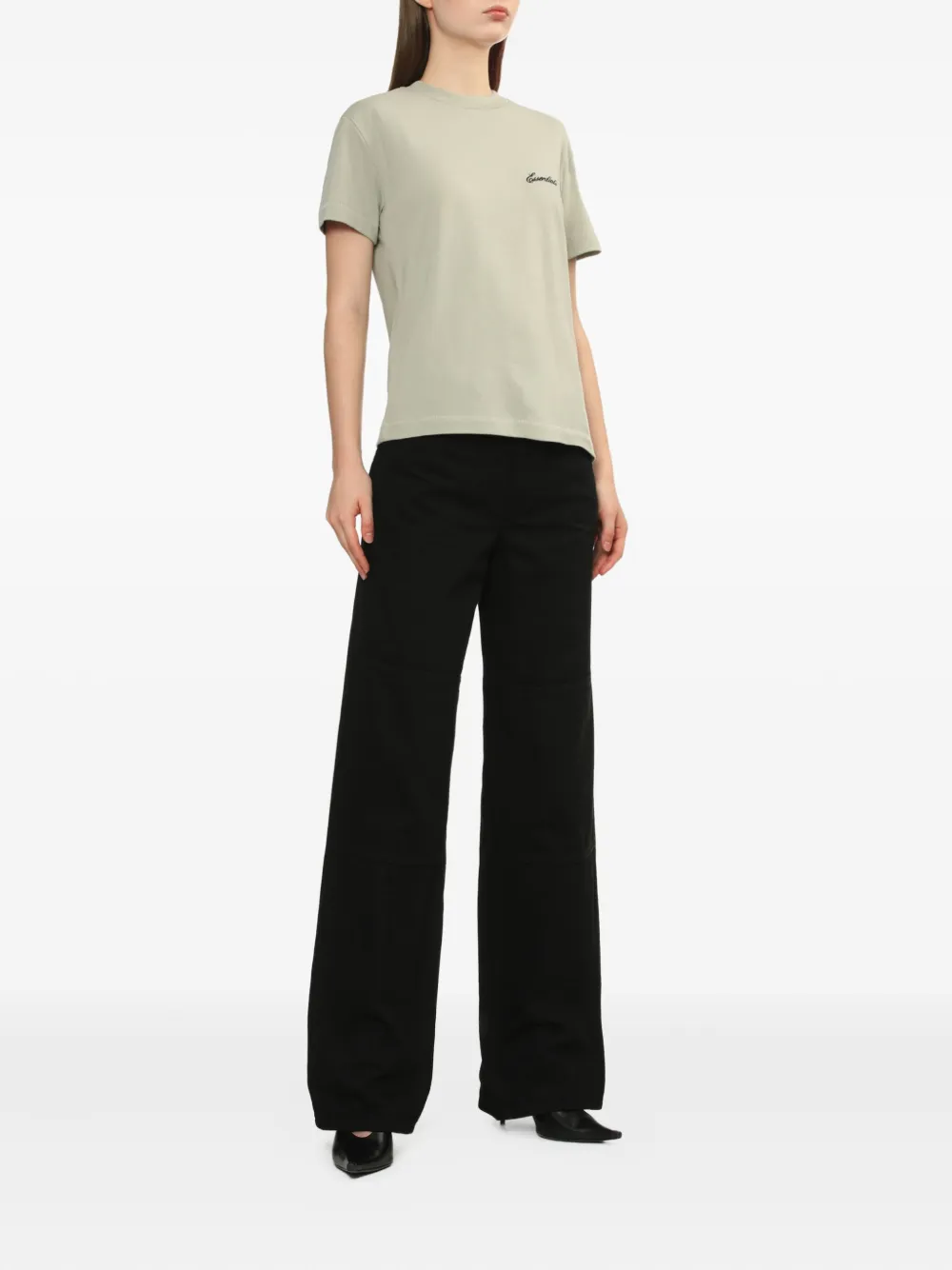 Helmut Lang Jeans met vlakken en ritsdetail - Zwart