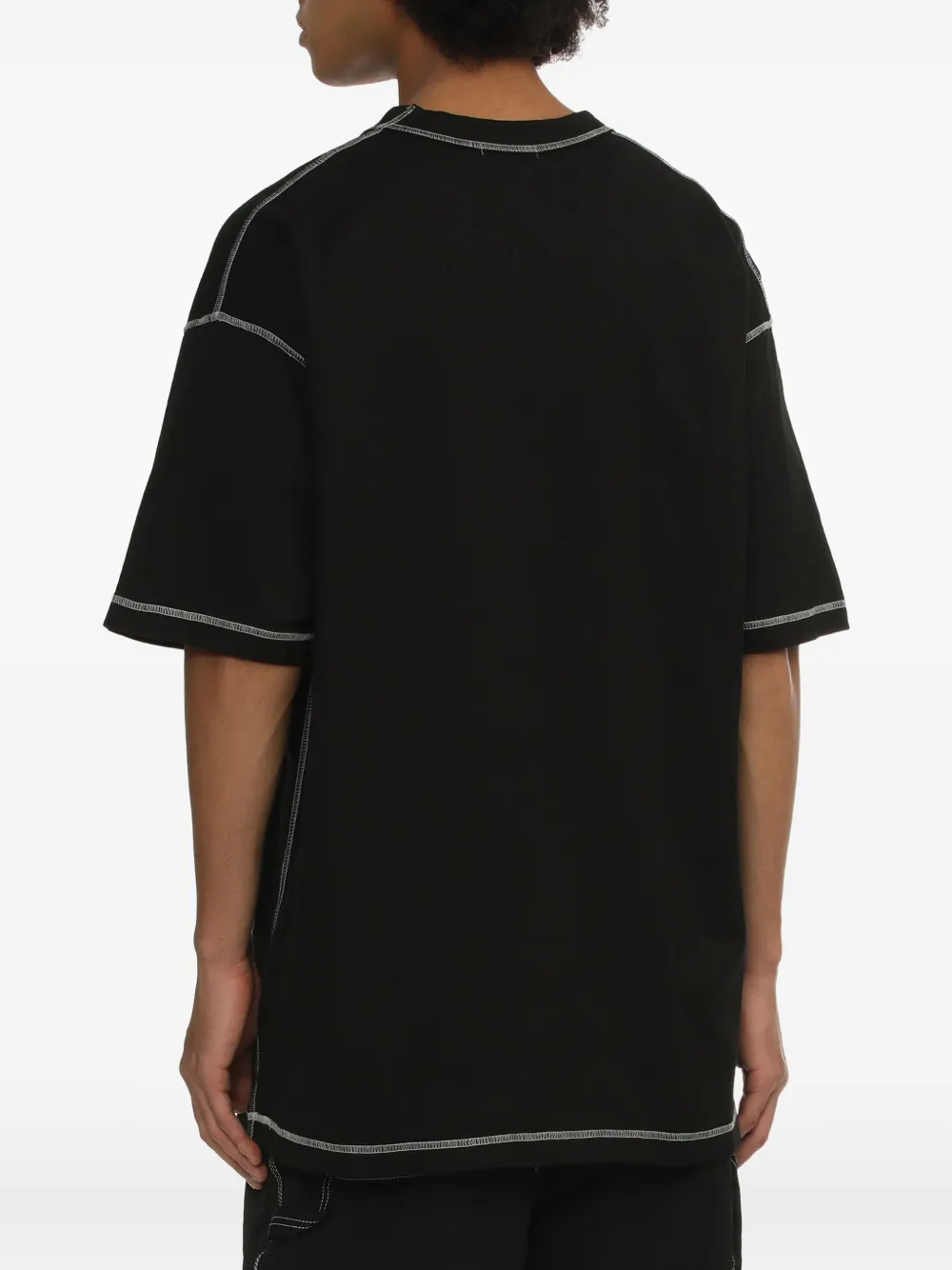 Comme Des Garçons Homme Deux Contrast-stitch T-shirt In Black
