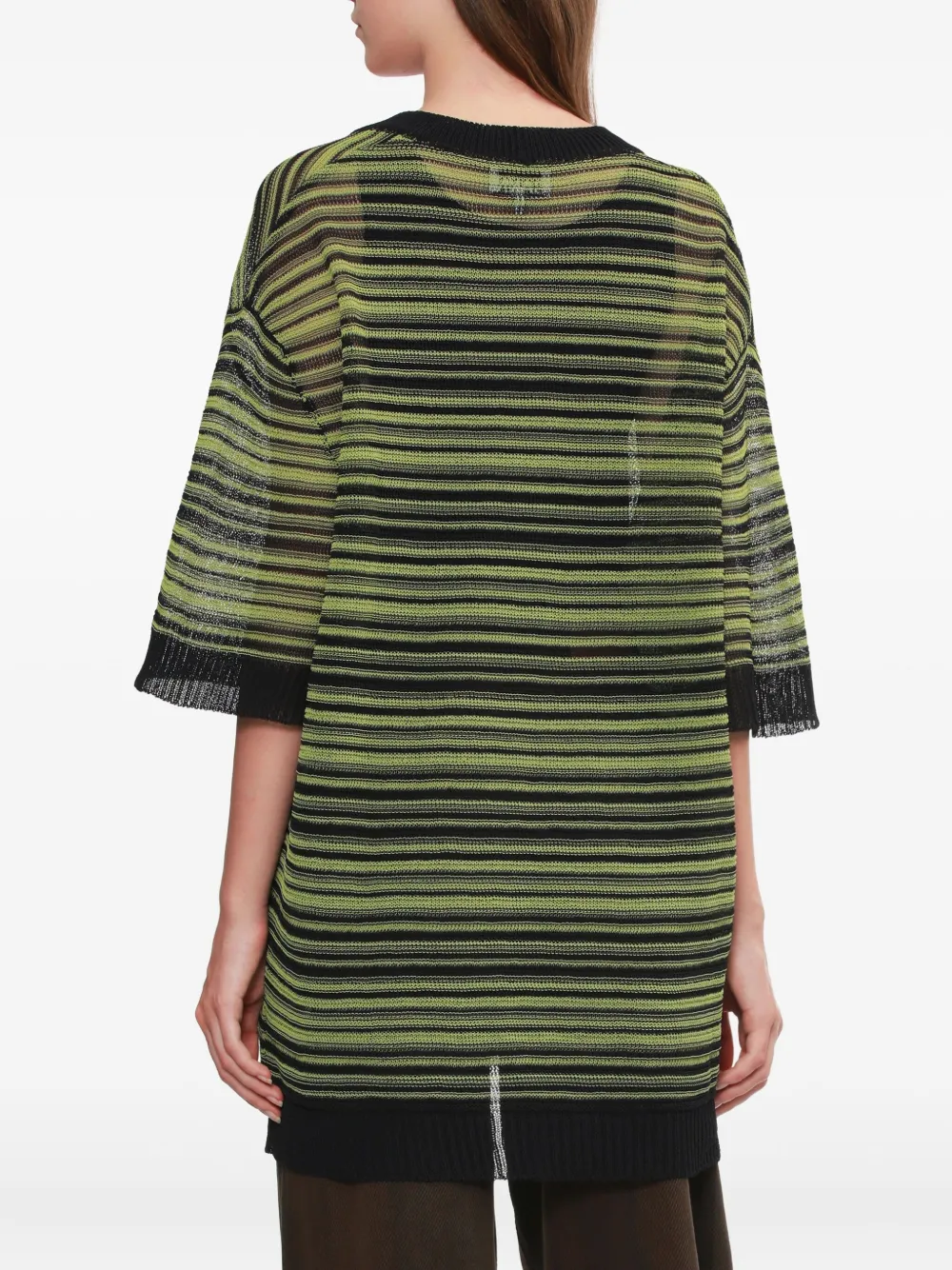 GANNI T-shirt met V-hals Zwart