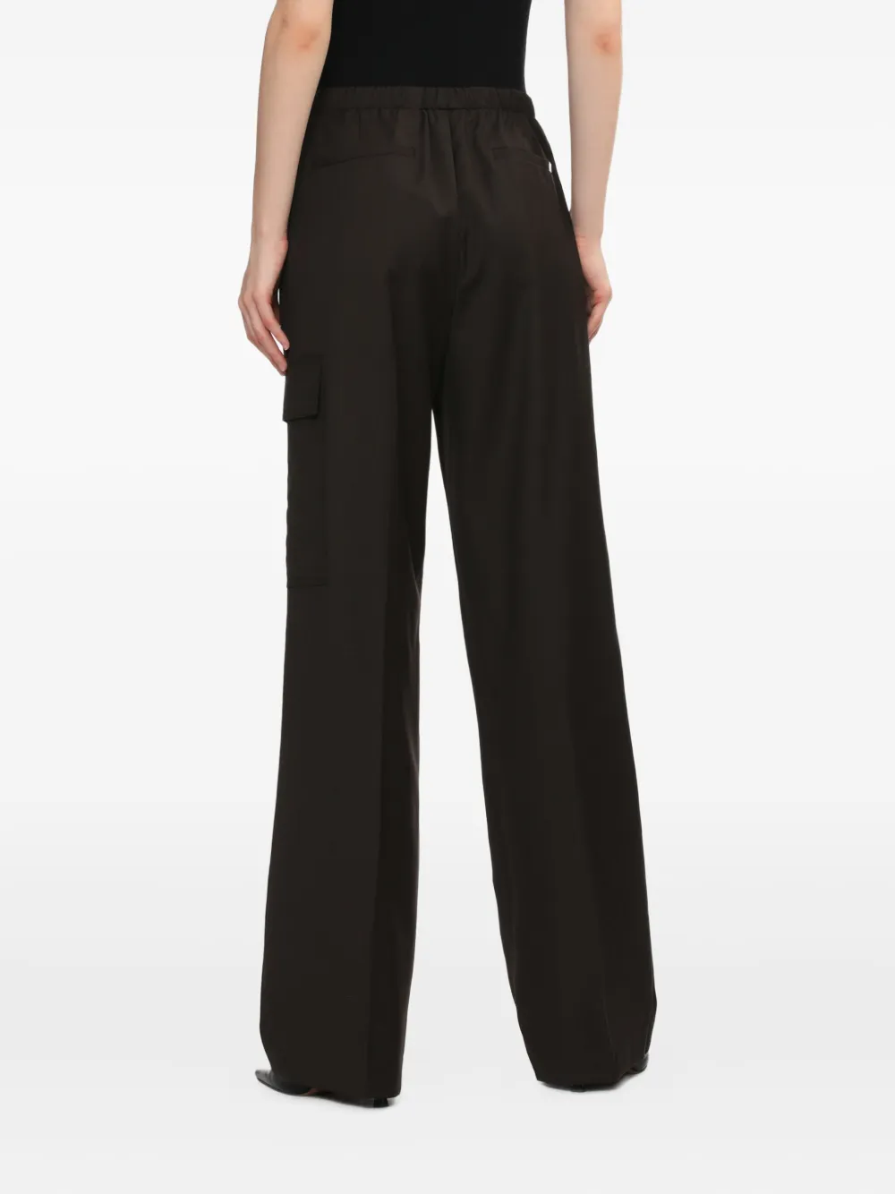 Helmut Lang Relaxed Cargo Trousers Dark Chocolate In Brown