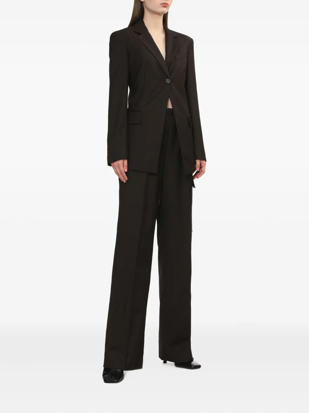 Helmut Lang Cargo broek met elastische taille - Bruin