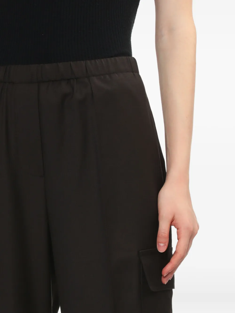 Helmut Lang Relaxed Cargo Trousers Dark Chocolate In Brown