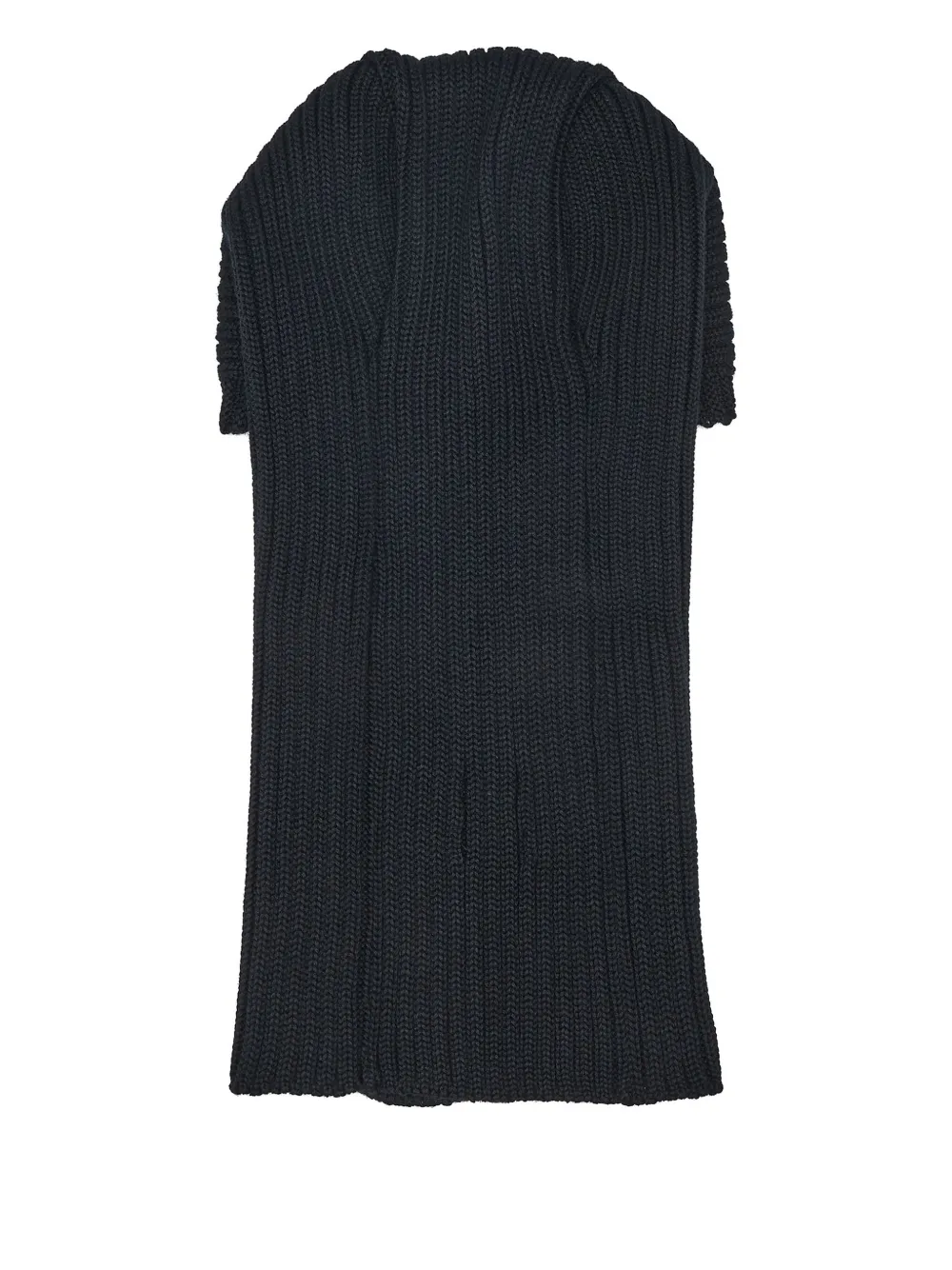 Needles logo-embroidered ribbed balaclava - Zwart