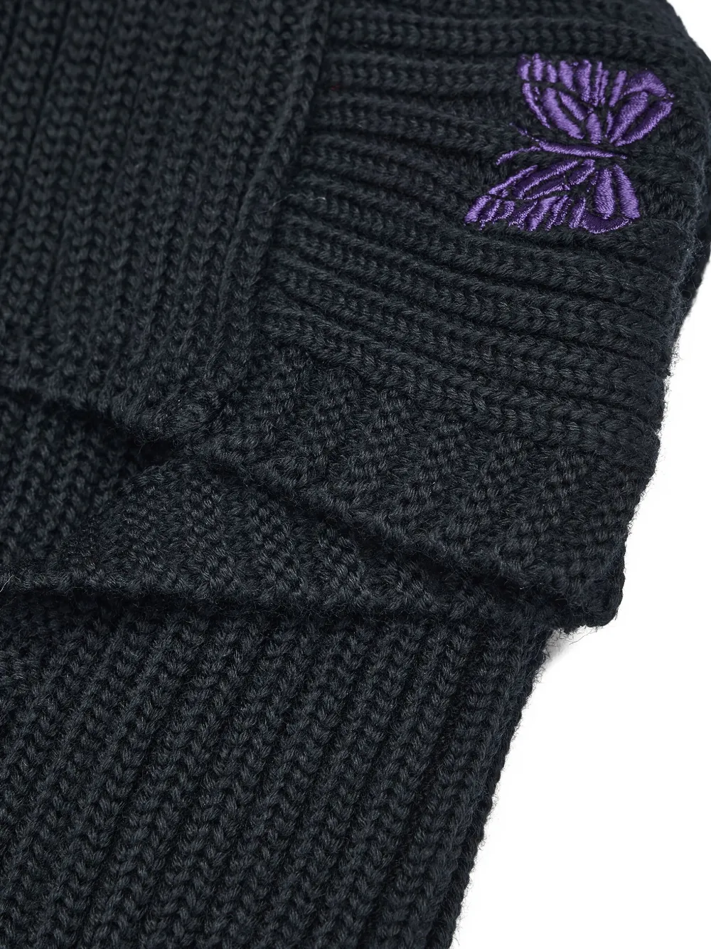 Needles Bivakmuts met geborduurd logo Zwart