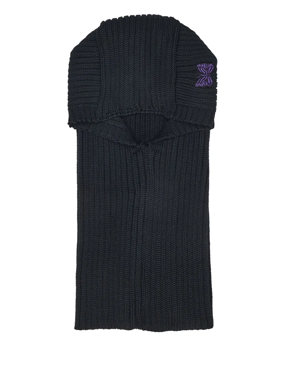 Needles logo-embroidered ribbed balaclava | Black | Image 1