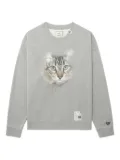 Maison MIHARA YASUHIRO cat-print crew-neck sweatshirt - Grey