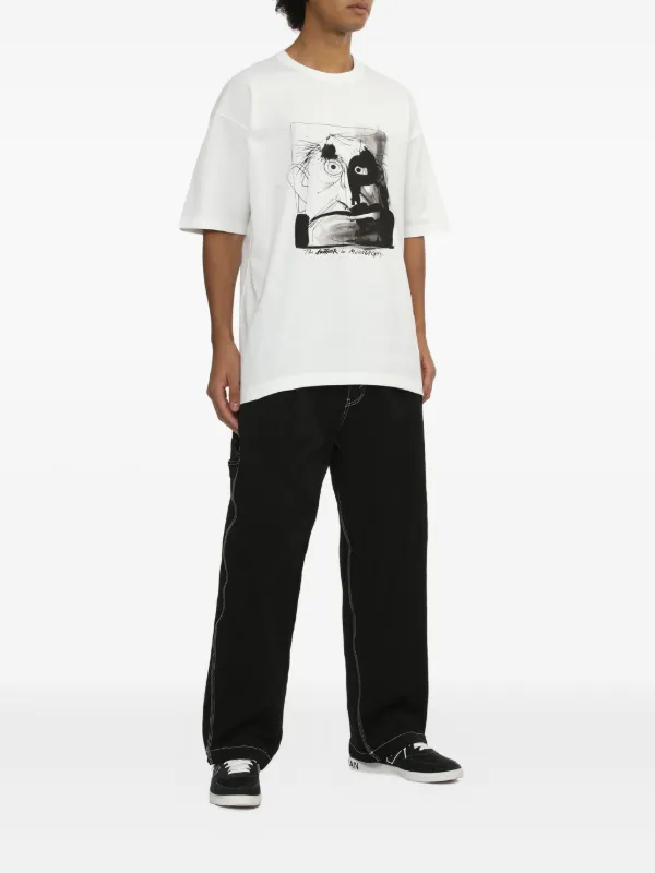 トップス comme des garcons homme Comme Des Garçons Homme graphic-print T-shirt | White | FARFETCH RO