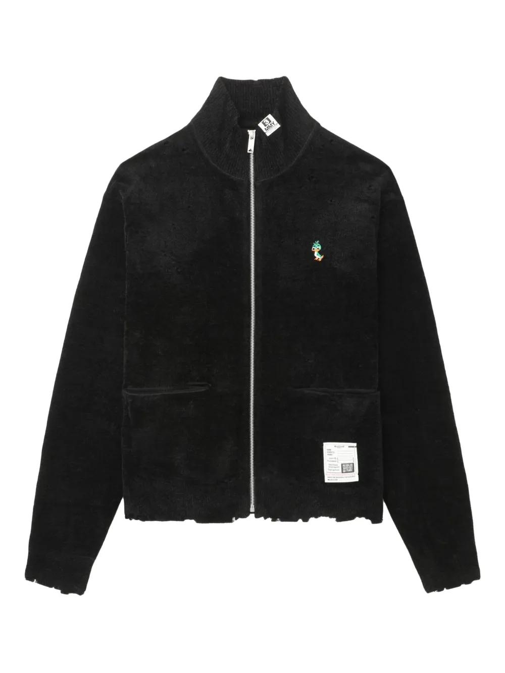 Maison MIHARA YASUHIRO ジップアップ カーディガン - ブラック Maison MIHARA YASUHIRO ジップアップ カーディガン - ブラック