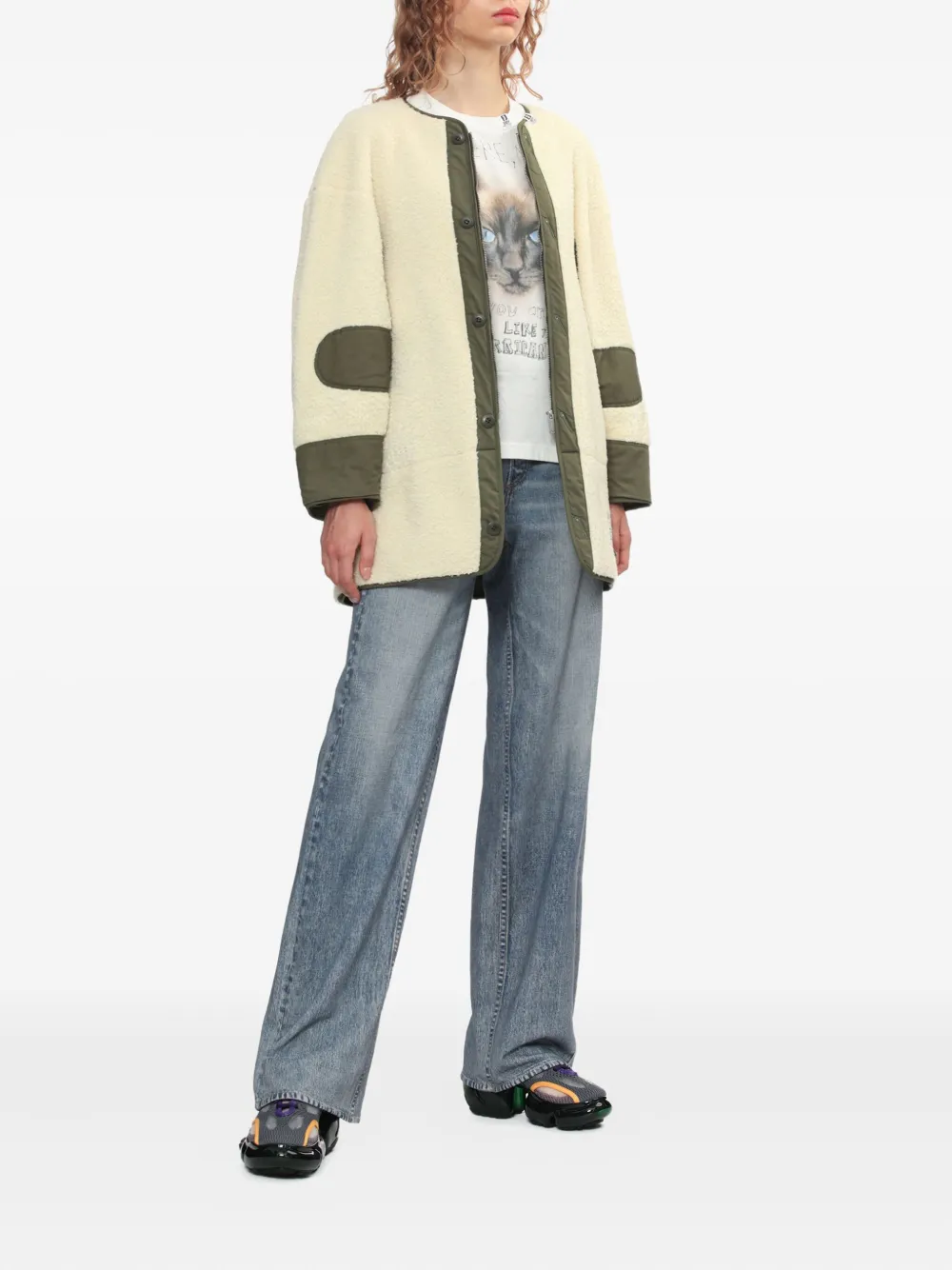 Miharayasuhiro Zip-up Oversized Jacket In Multi