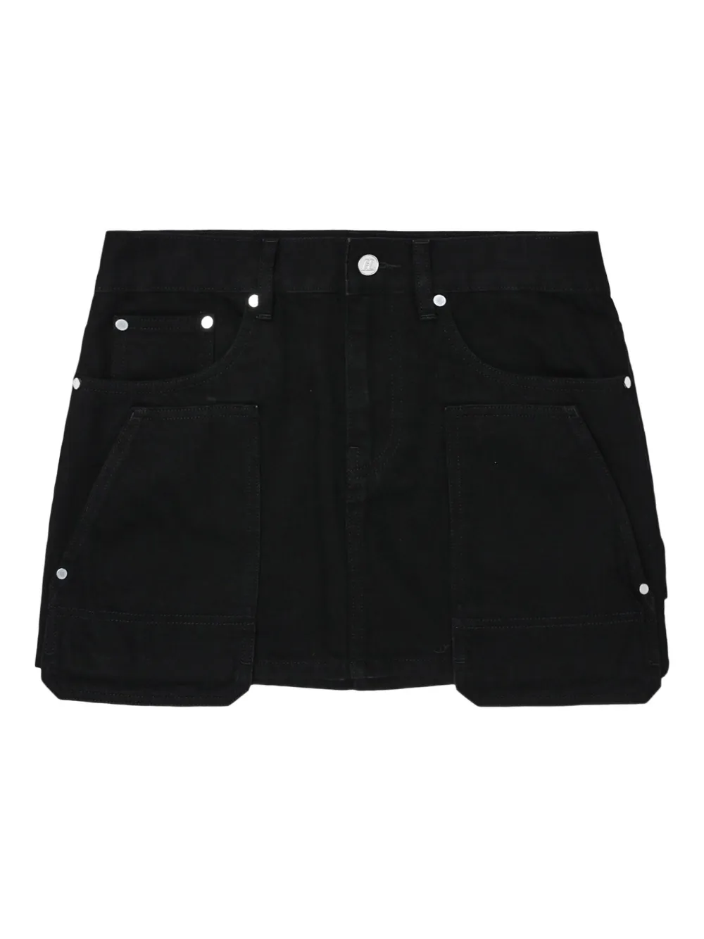 Helmut Lang pockets denim mini skirt - ブラック Helmut Lang pockets denim mini skirt - ブラック