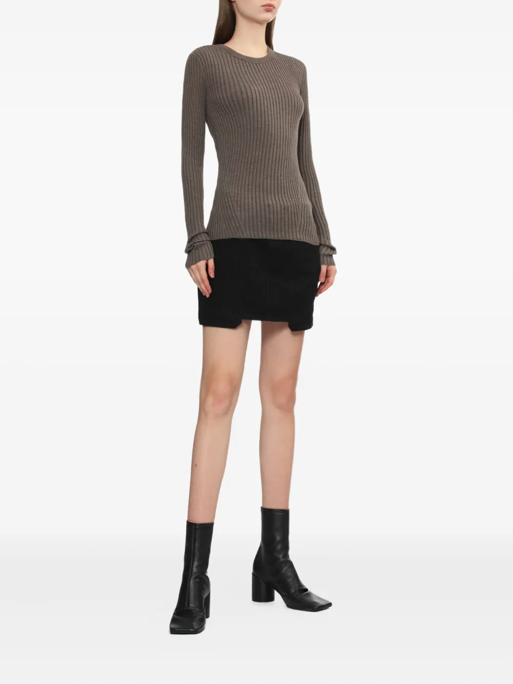 Helmut Lang pockets denim mini skirt - Zwart