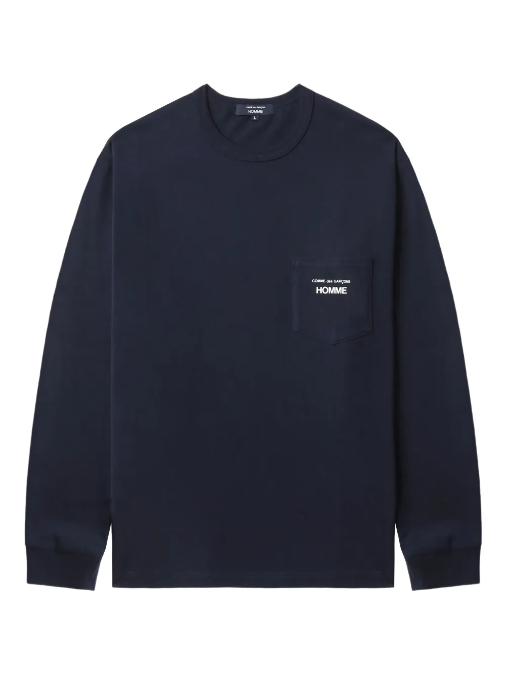 Comme des Garçons Homme logo-print patch-pocket T-shirt - ブルー Comme des Garçons Homme logo-print patch-pocket T-shirt - ブルー