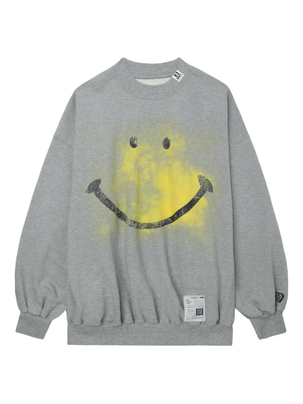 Miharayasuhiro Smiley-face Sweatshirt In Gray