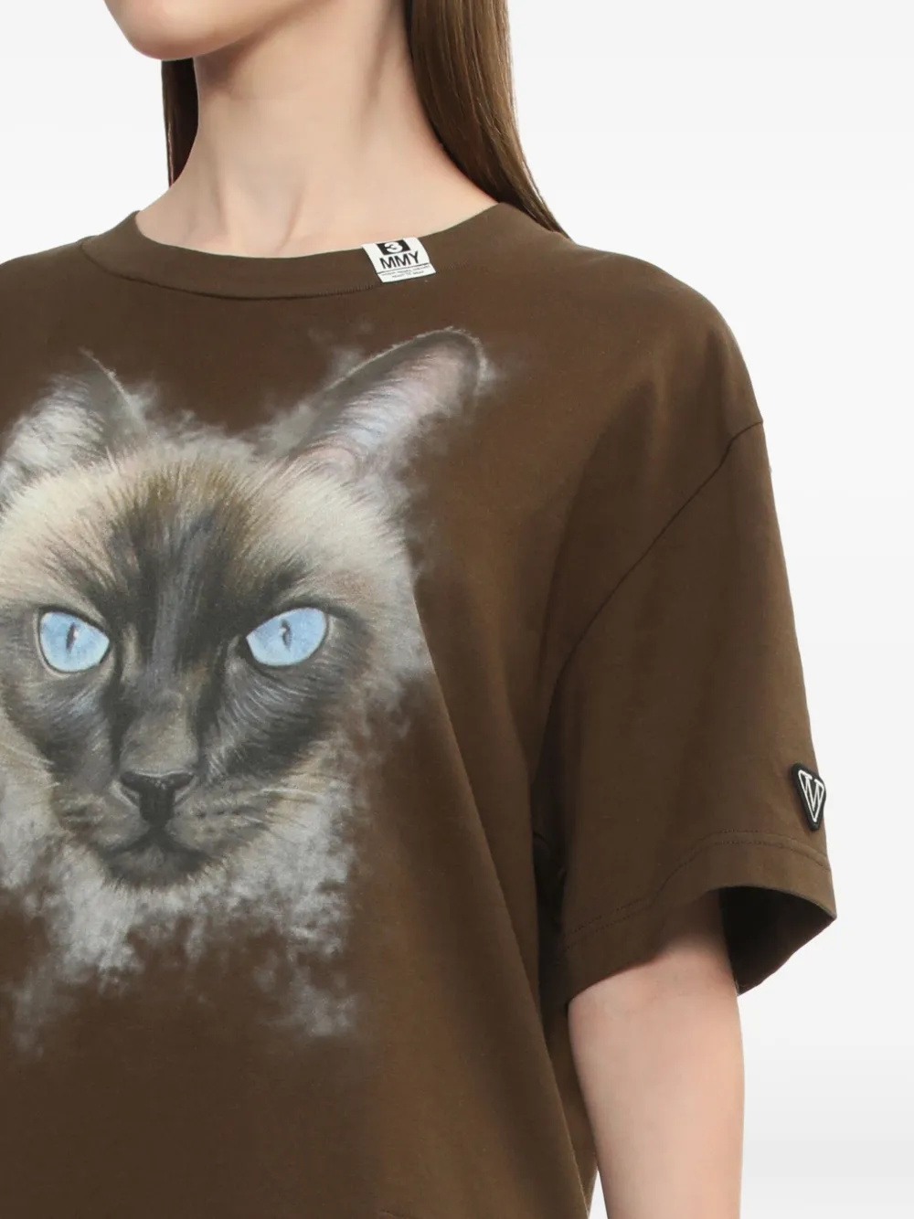 Maison MIHARA YASUHIRO T-shirt met print Bruin