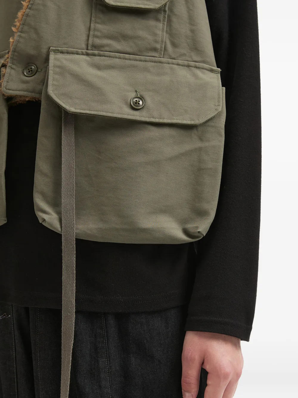 Engineered Garments Gilet met zakdetail Groen