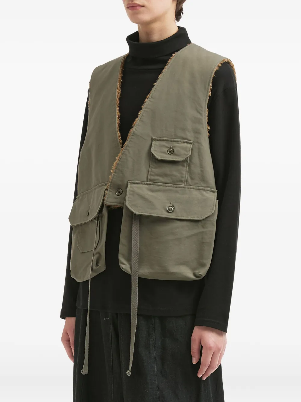 Engineered Garments Gilet met zakdetail Groen