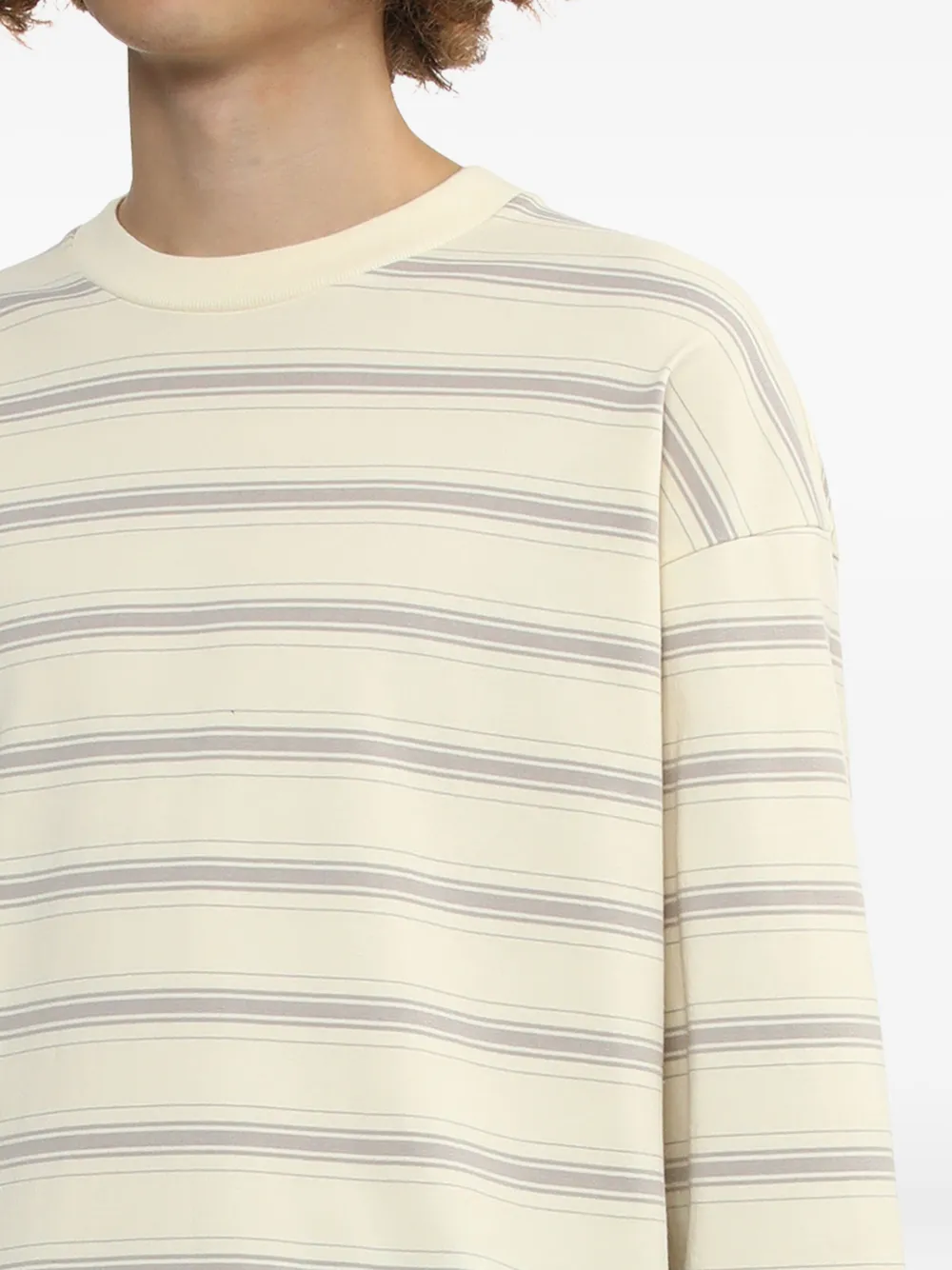 Comme Des Garçons Homme Deux Stripe-pattern Long-sleeve T-shirt In Neutral