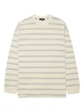 Comme des Garçons Homme stripe-pattern long-sleeve T-shirt - White