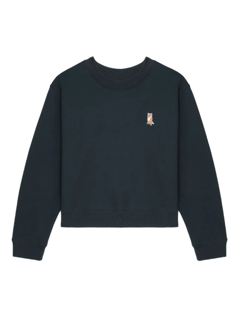 Maison Kitsuné fox-embroidered sweatshirt - ブルー Maison Kitsuné fox-embroidered sweatshirt - ブルー