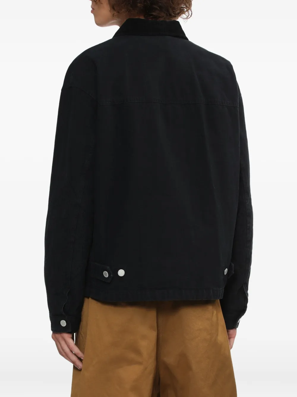 Comme Des Garçons Homme Deux Corduroy-collar Cotton Jacket In Black