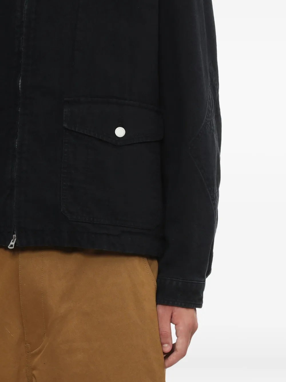 Comme Des Garçons Homme Deux Corduroy-collar Cotton Jacket In Black