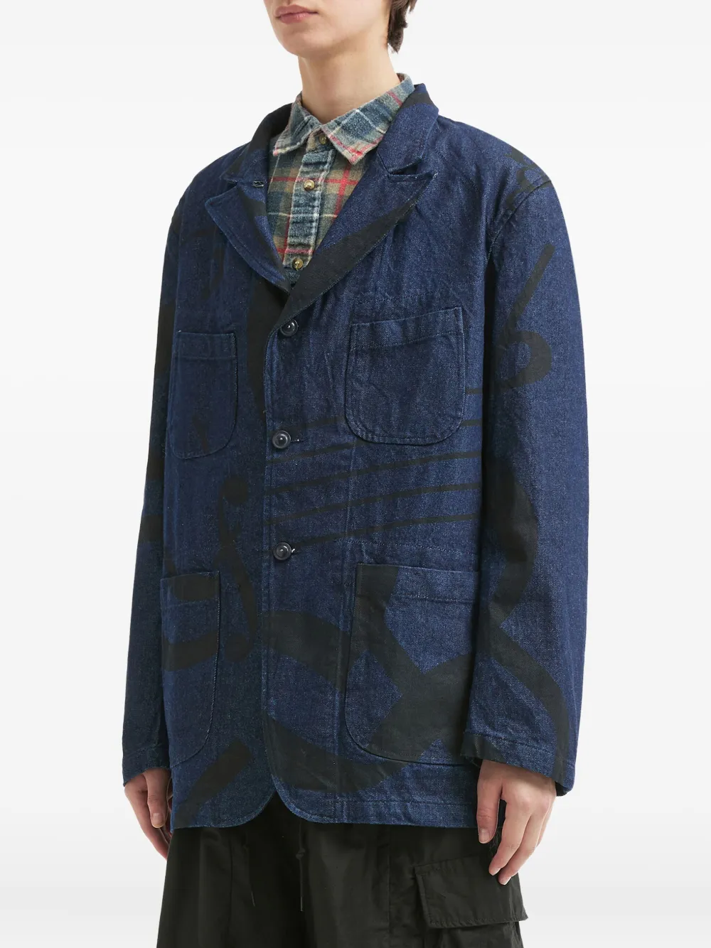 Engineered Garments Bedford Blazer In Blue