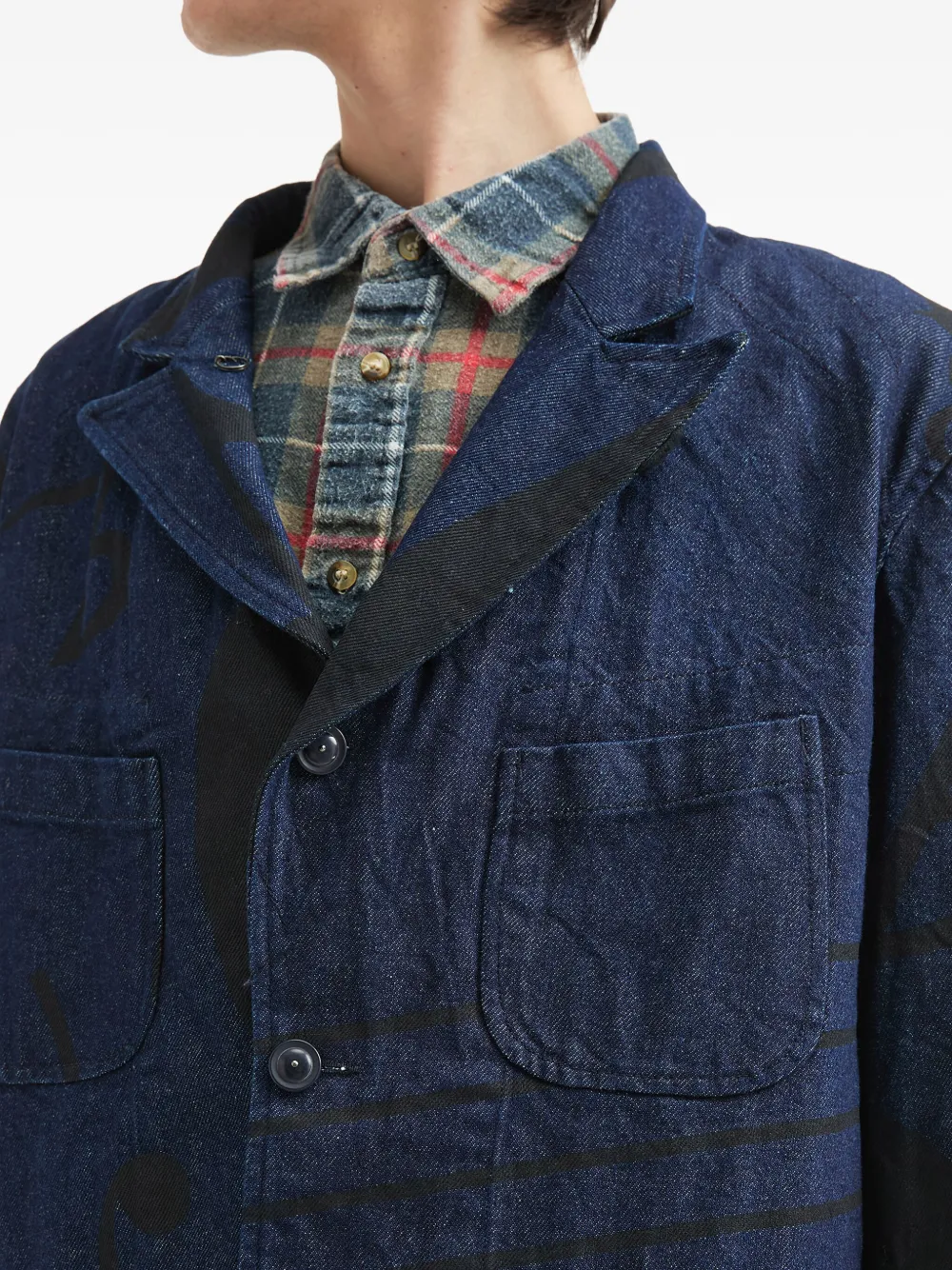 Engineered Garments Bedford Blazer In Blue