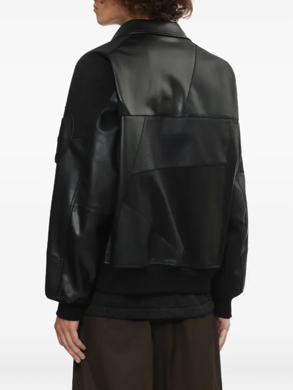 Comme Des Garçons Homme Patchwork Panelled Jacket | Black | FARFETCH