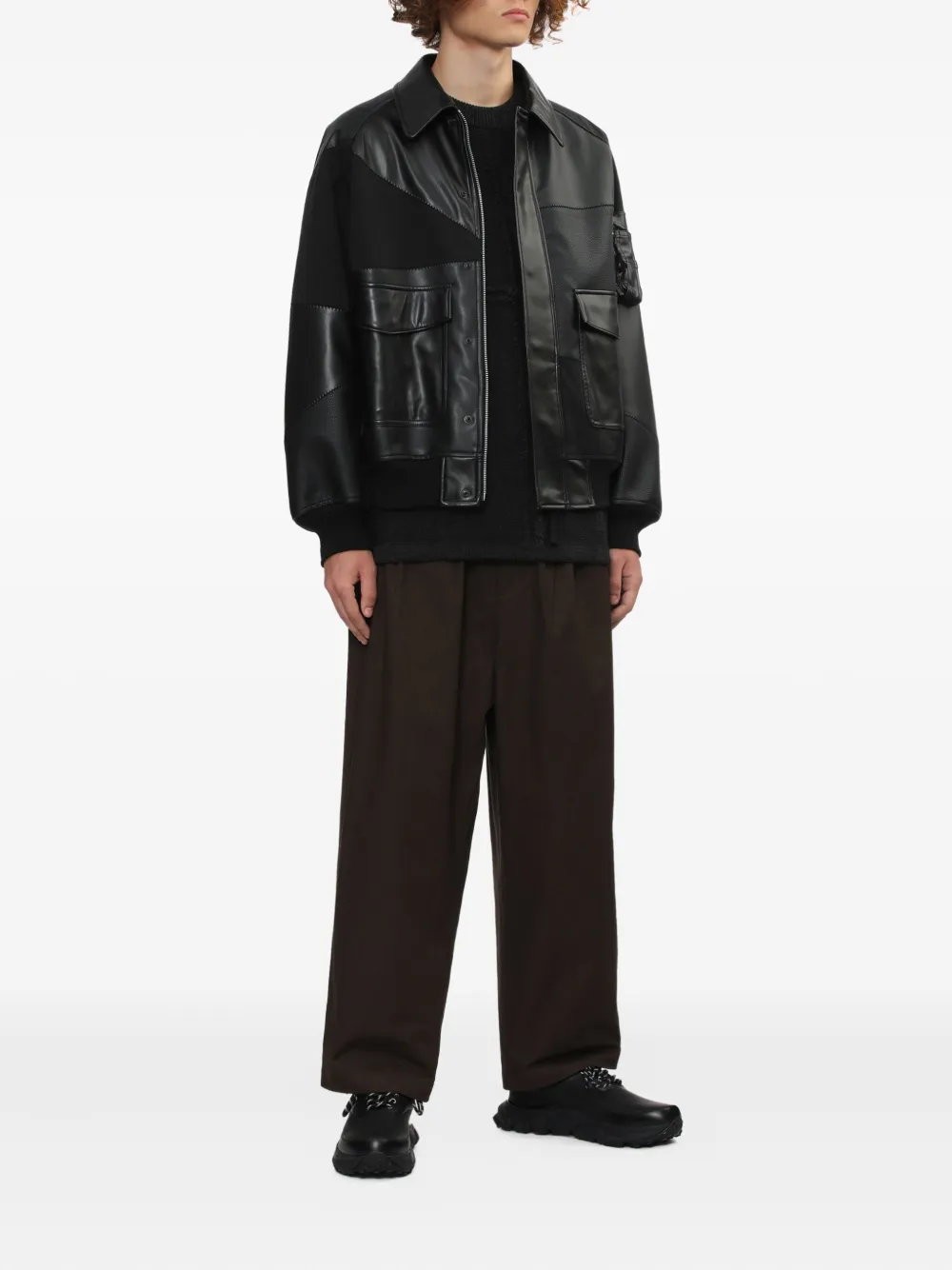 Comme des Garçons Homme patchwork panelled jacket | Bomber Jackets | Image 2