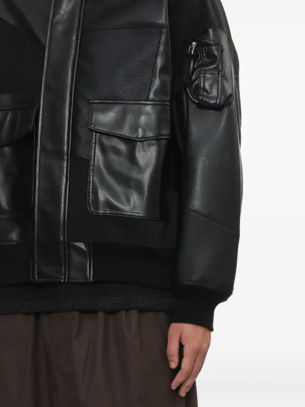 Comme Des Garçons Homme Patchwork Panelled Jacket | Black | FARFETCH