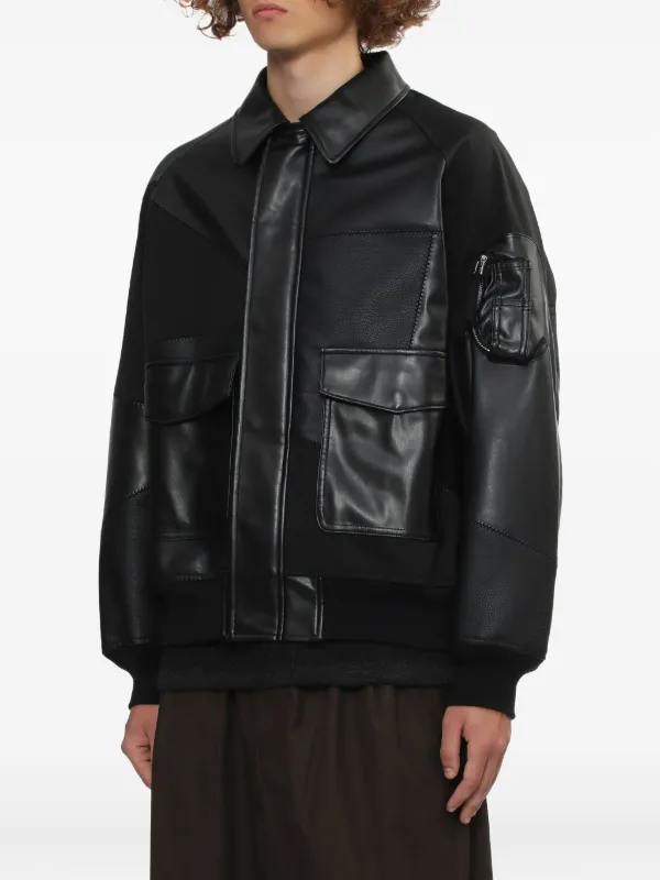Comme Des Garçons Homme Patchwork Panelled Jacket | Black | FARFETCH